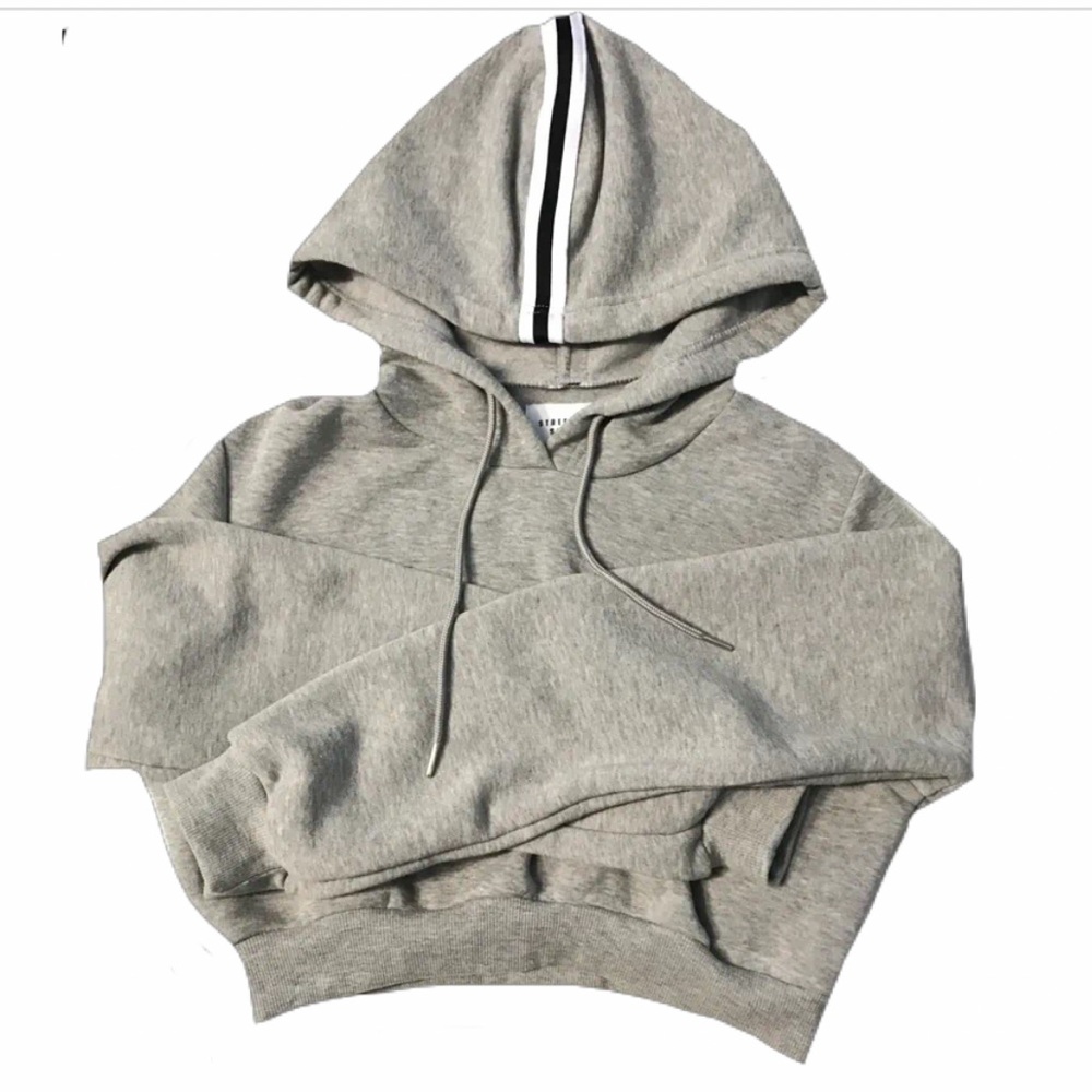 Urban Planet light grey cropped hoodie